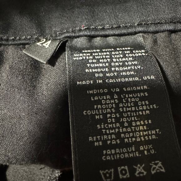 J Brand Maria High-Rise Skinny Jeans in Black Hewson Size 24 - Picture 11 of 11